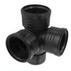 Ramificatie scurgere fonoabsorbanta dubla colt 87 110x110x110x110 Wavin SiTech