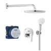 Set baterii GROHE Eurosmart Tempesta 250 (igropata 2cai+palarie+dus lateral) 25288000
