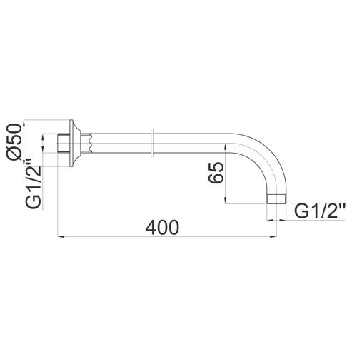 Brat palarie dus de perete HERZ Pure 420mm UH12207