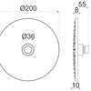 Palarie dus HERZ Pure Alama a10 200mm UH12104