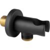 Suport para dus cu racord 1/2 Ferro Round negru PKN14BL
