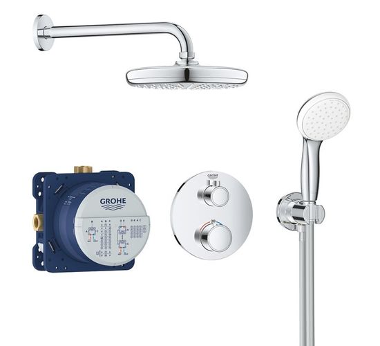 Set baterii GROHE Grohtherm Tempesta 210 (igropata 2cai+palarie+dus lateral) 34727000