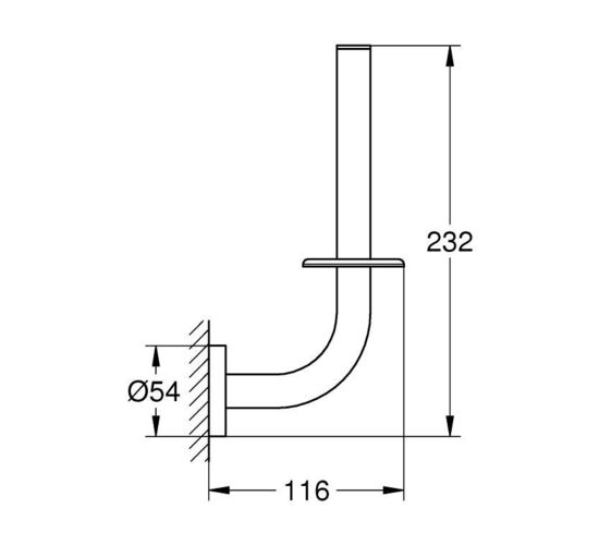 Suport hartie igienica GROHE Essentials Brushed Hard Graphite 40385AL1