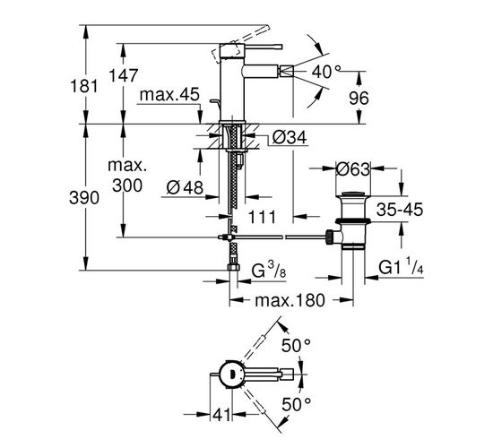 Baterie GROHE Essence OHM bideu 32935DA1