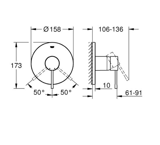 Baterie GROHE Essence OHM dus 24057001