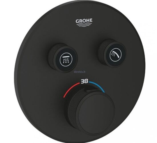 Baterie GROHE ingropata SmartControl 2 cai Termostat Phantom Black 29507KF0