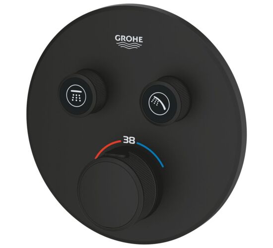 Baterie GROHE ingropata SmartControl 2 cai Termostat Phantom Black 29507KF0