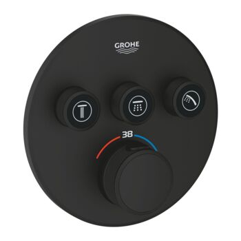Baterie GROHE ingropata SmartControl 3 cai Termostat Phantom Black 29508KF0