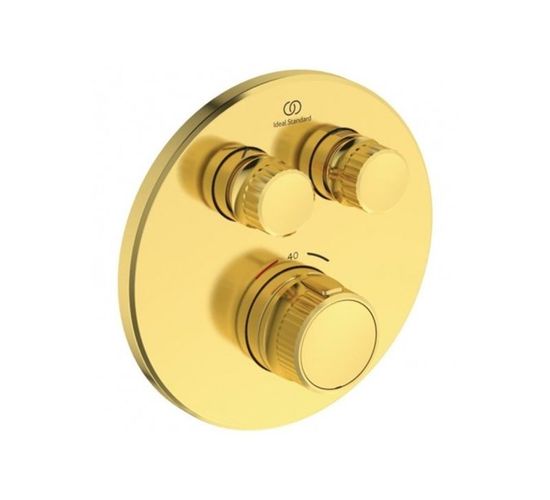 Baterie Ideal Standard Ceratherm Navigo ingropata 2cai termostatata Brushed Gold A7296A2