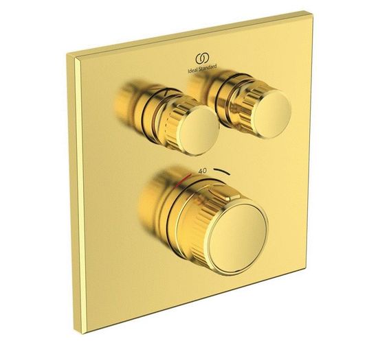 Baterie Ideal Standard Ceratherm Navigo ingropata 2cai termostatata Brushed Gold A7302A2