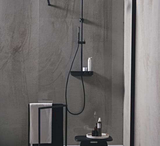 Coloana Dus+baterie termostatata Dus Ideal Standard Ceratherm S200 Negru Mat  A7631XG