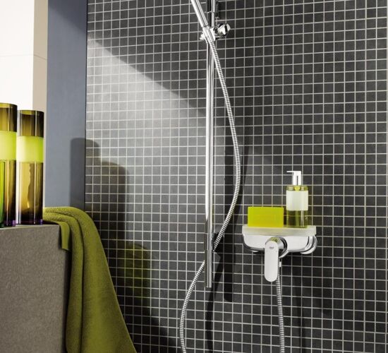 Set baterii GROHE Eurosmart Cosmo Tempesta 210 (igropata 2cai+palarie+dus lateral) 25219001