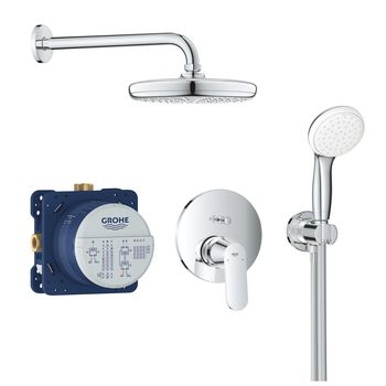 Set baterii GROHE Eurosmart Cosmo Tempesta 210 (igropata 2cai+palarie+dus lateral) 25219001