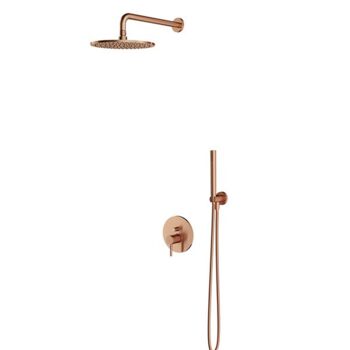 Set baterie OMNIRES Y igropata 2cai+palarie+dus lateral Cupru Periat SYSY35CPB