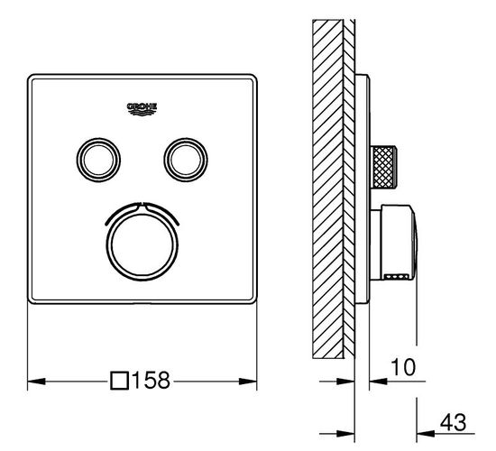 Baterie GROHE ingropata SmartControl 2 cai 29148000