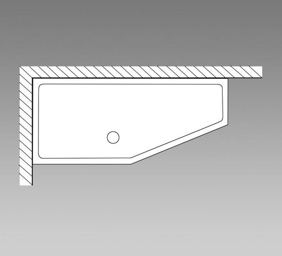 Cada baie acryl asimetrica Riho Delta 1500x800 DR B066001005