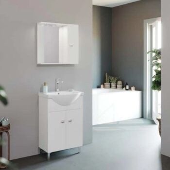 Mobilier baie Savini Due Smart 550+Oglinda cu dulap 839+199LED