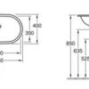 Lavoar sub blat Villeroy &amp; Boch o.Novo 600x350 41626001