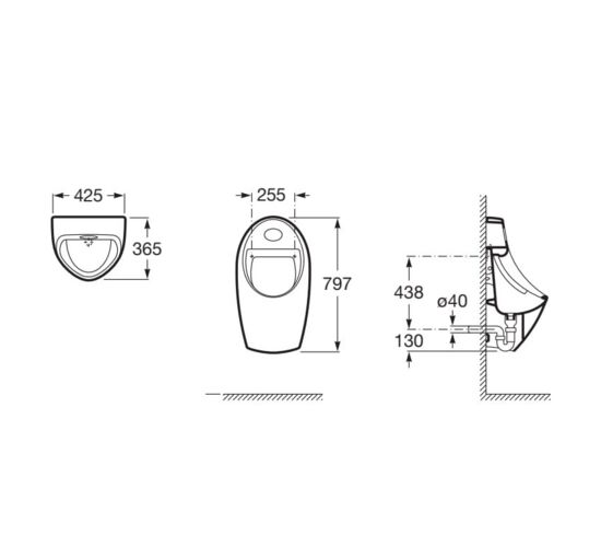 Pisoar ROCA Euret electronic sensor infrarosu A35945E000
