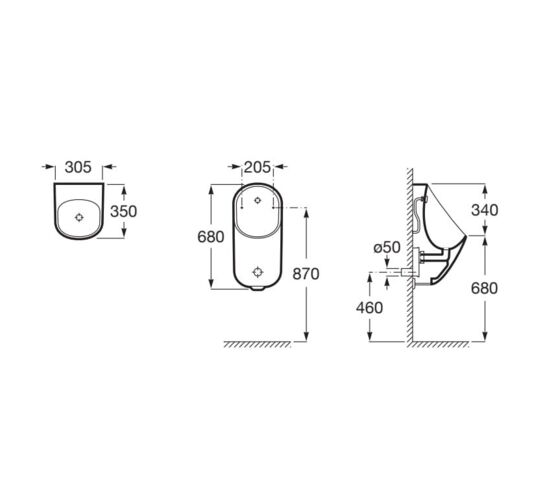 Pisoar ROCA Proton electronic sensor infrarosu A3590J5000