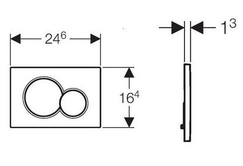 Clapeta actionare GEBERIT Sigma01 Alba 115.770.11.5