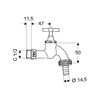 Robinet dub/serv. Schell 1/2 (034050699)