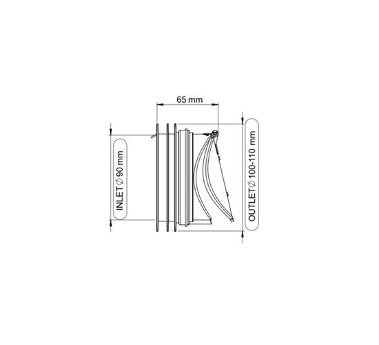 Clapeta sens pentru adaptor WC Wirquin antirozatoare D100-110  70950174