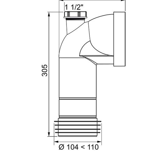 Adaptor Cot WC  Wirquin scurt D110 (71240001)