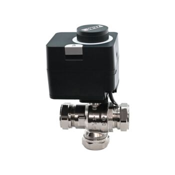Vana de zona motorizata 3 cai DN32 conector teava metal 35 Herz 1241224