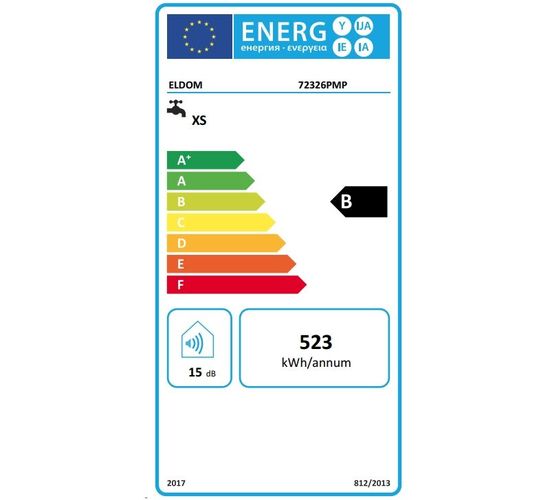 Boiler electric Eldom Extra 15 L (72326PMP) montare sub chiuveta