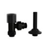Robinet coltar radiator cu teava racordare ASG 16x1/2 retur Negru