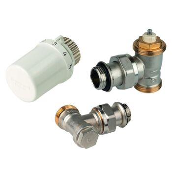 Set robinet cu cap termostat + retur Honeywell 1/2 pentru eurocon VTL3036ES15