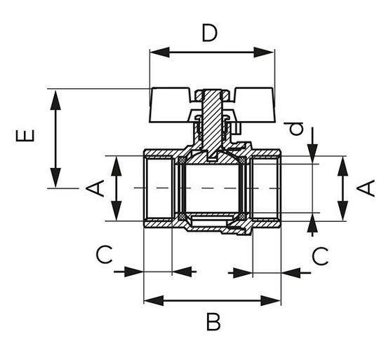 Robinet bila apa FF  1/2 Ferro F-POWER PN30 KFPM1